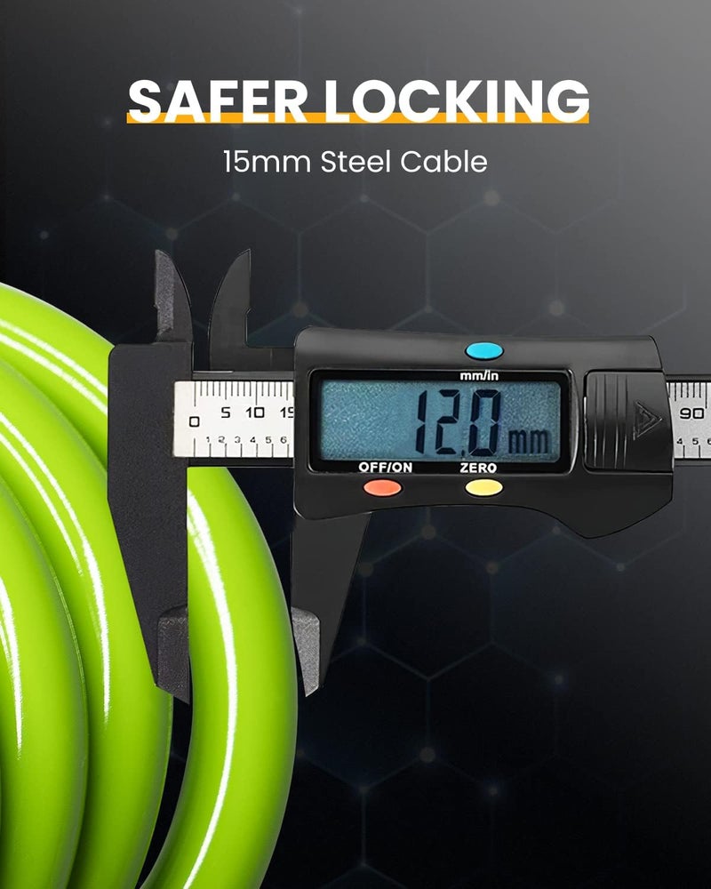KEYSTP Bike Lock Cable with Combination,High Security 5-Digit Resettable Combination Bicycle Lock Anti-Theft, with Mounting Bracket for Bikes and Scooters - Image 4